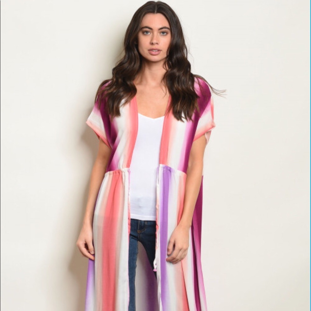 NWT Full Length Multi Colored Kimono